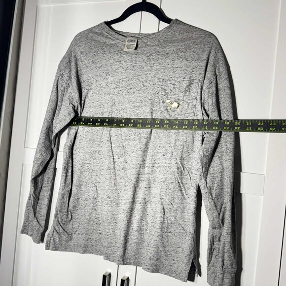 PINK Victoria's Secret Women Long sleeve Sequence Dog Design Gray XS - Picture 5 of 6